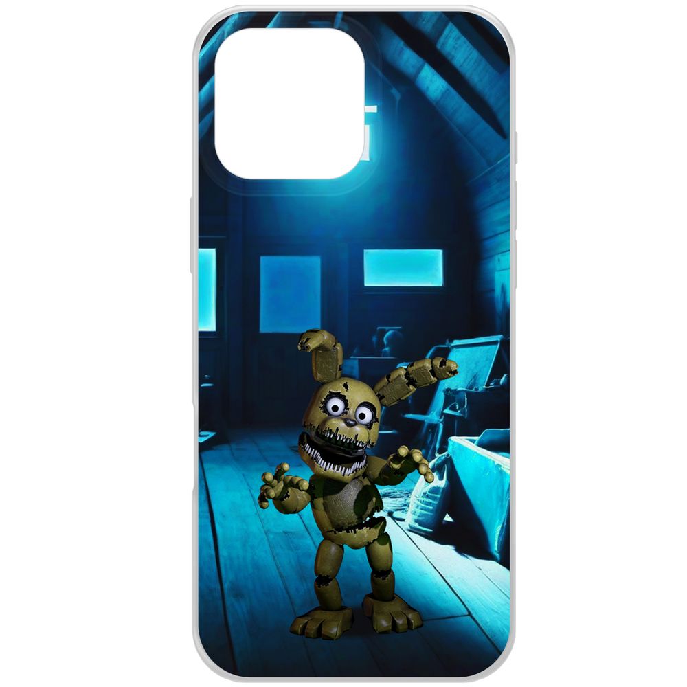 

Чехол-накладка Krutoff Clear Case ФНАФ - Плюштрап для iPhone 16 Pro Max, Прозрачный