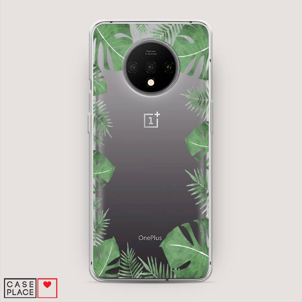 

Чехол Awog на OnePlus 7T / ВанПлас 7T "Листья папоротника рамка", Зеленый, 150950-8