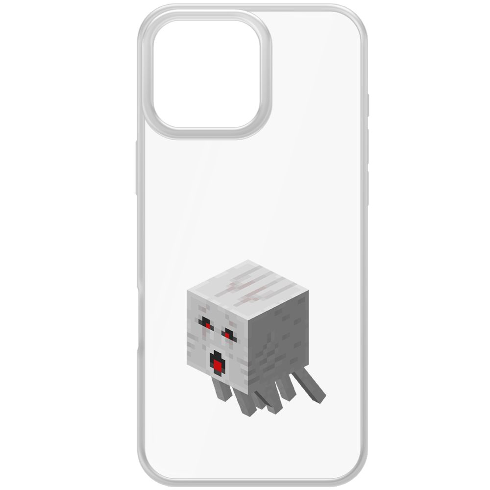 

Чехол-накладка Krutoff Clear Case Minecraft-Гаст для iPhone 16 Pro Max, Прозрачный