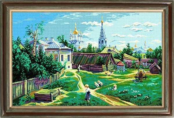 

ЧАРIВНИЦЯ (Украина) Московский дворик В. Поленов S52, 50x80 см от