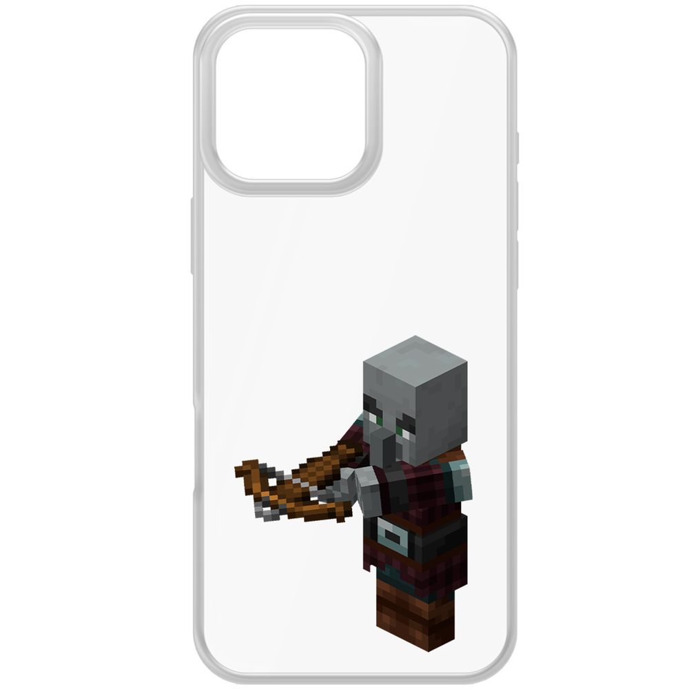 

Чехол-накладка Krutoff Clear Case Minecraft-Разбойник для iPhone 16 Pro Max, Прозрачный