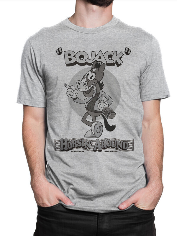 

Футболка мужская Dream Shirts Конь БоДжек - Bojack 10008572 серая S, Конь БоДжек - Bojack 10008572