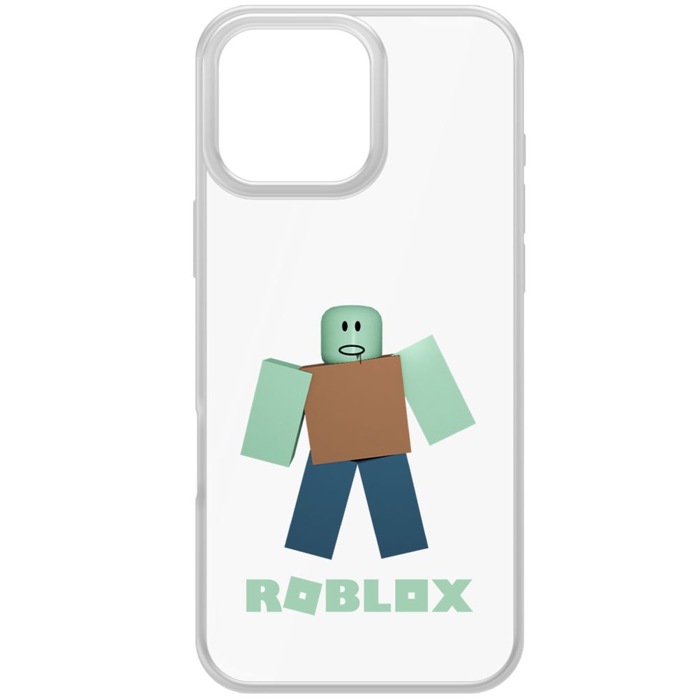 

Чехол-накладка Krutoff Clear Case Roblox-Зомби для iPhone 16 Pro Max, Прозрачный