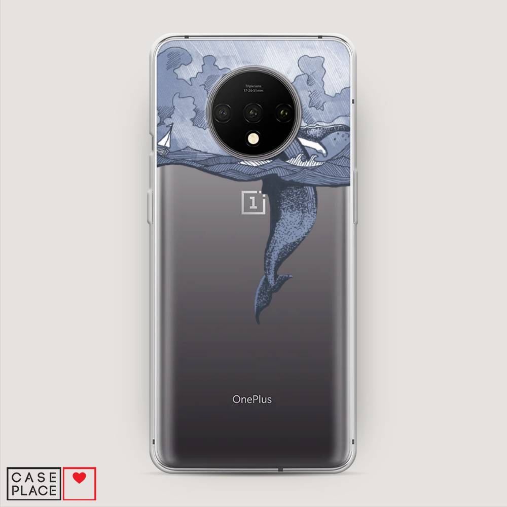 

Чехол Awog на OnePlus 7T / ВанПлас 7T "Два измерения", Голубой;черный;прозрачный, 150950-7