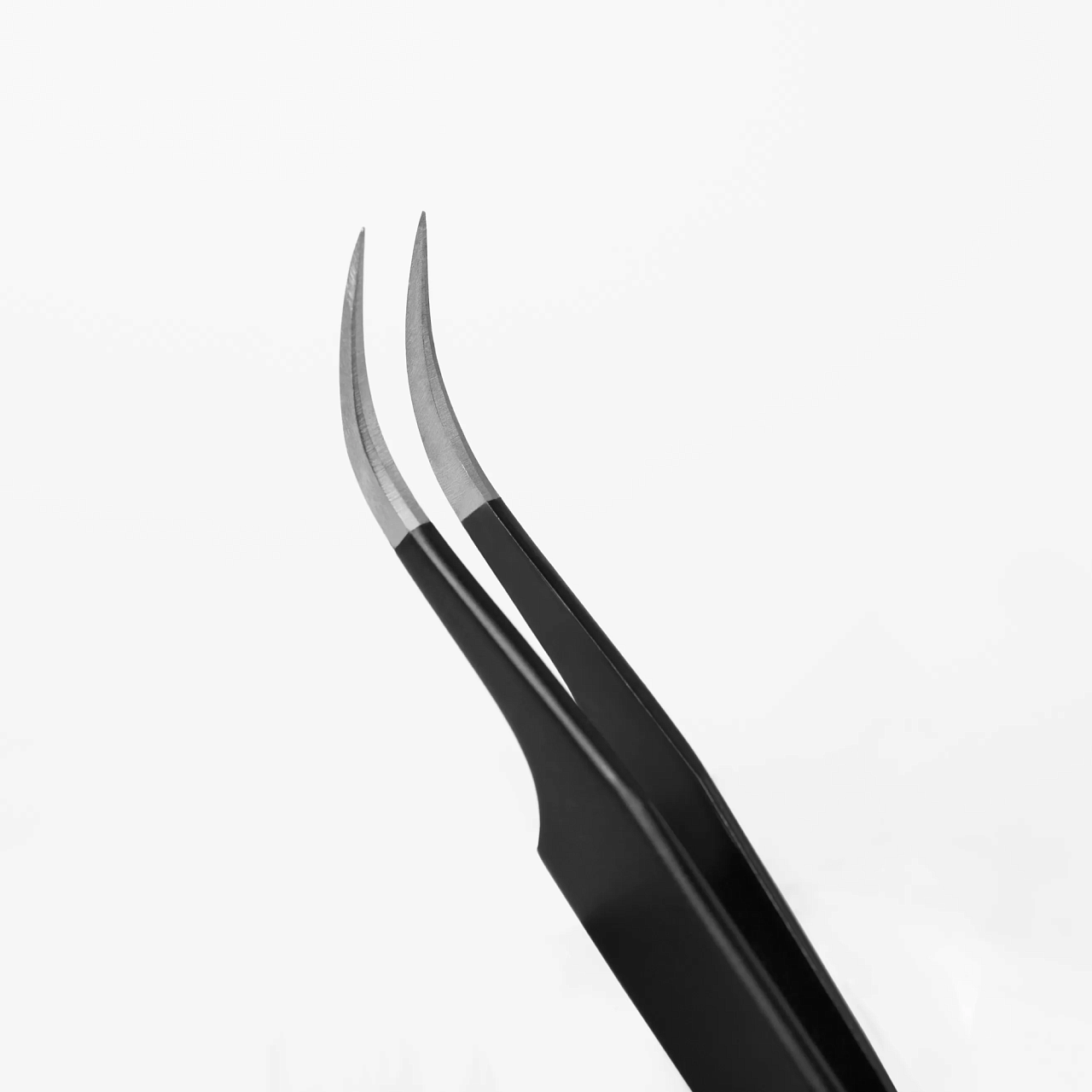 Пинцет для наращивания Rili изогнутый Black Line pro нержавеющая сталь проверяющая зеркало для наращивания ресниц 1pc портативные стоматологические зеркала рот зуб