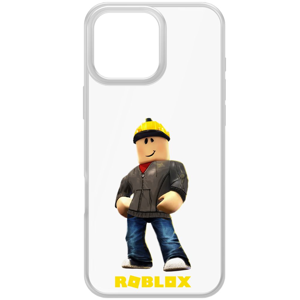 

Чехол-накладка Krutoff Clear Case Roblox-Строитель для iPhone 16 Pro Max, Прозрачный