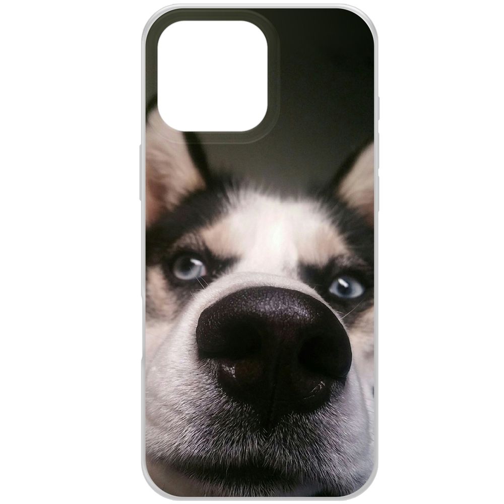 

Чехол-накладка Krutoff Clear Case Нос для iPhone 16 Pro Max, Прозрачный