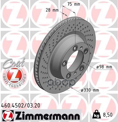 

Тормозной Диск Porsche Zimmermann арт. 460.4502.20