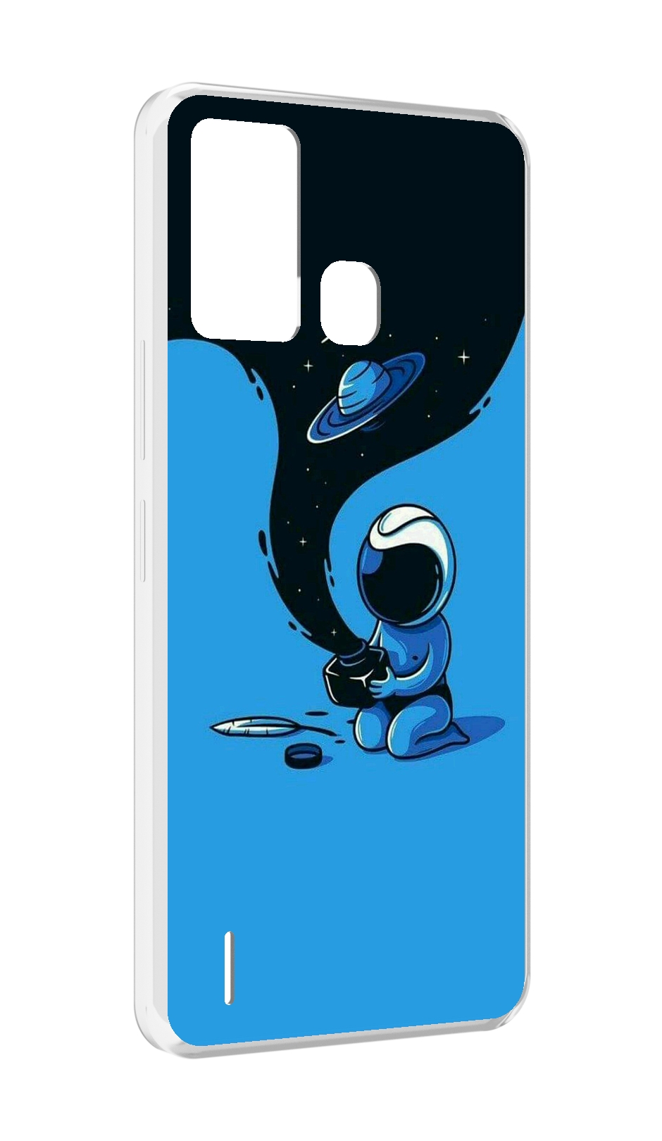 

Чехол MyPads космос из черной краски для ITEL S16 / ITEL Vision 1 Pro, Прозрачный, Tocco