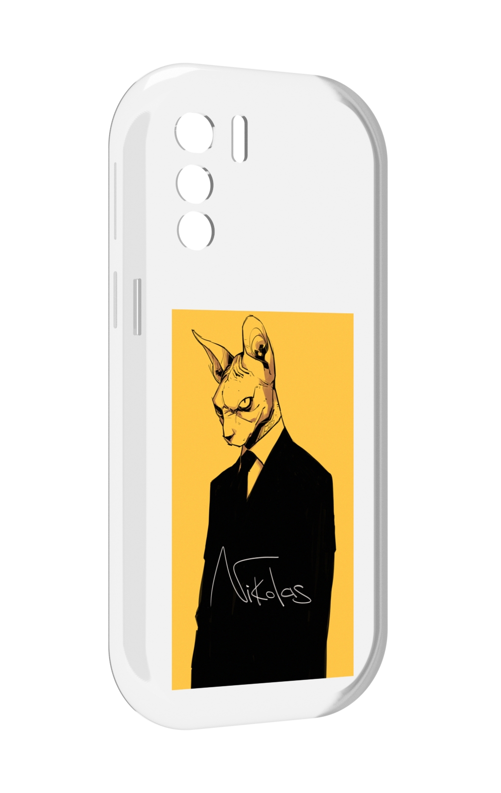 Чехол MyPads кот-в-смокинге-на-желтом-фоне для UleFone Note 13P