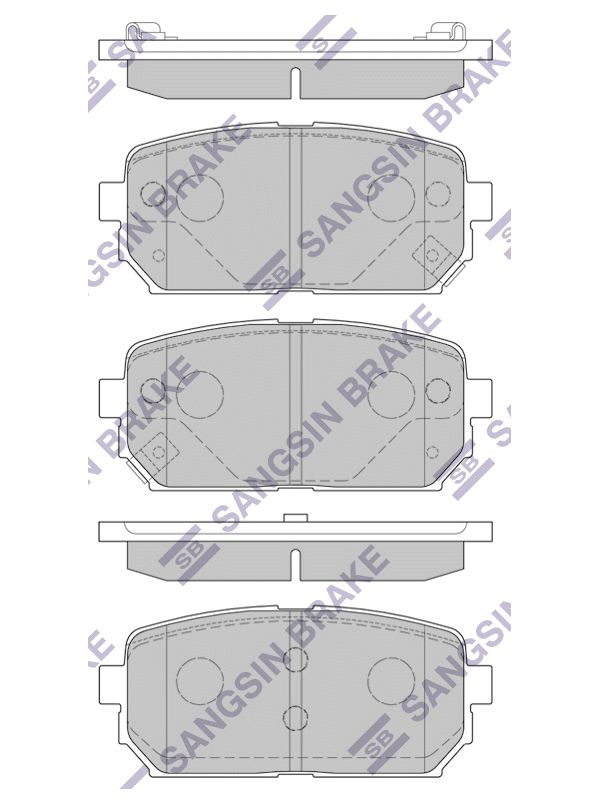 

Тормозные колодки Sangsin brake задние sp1197