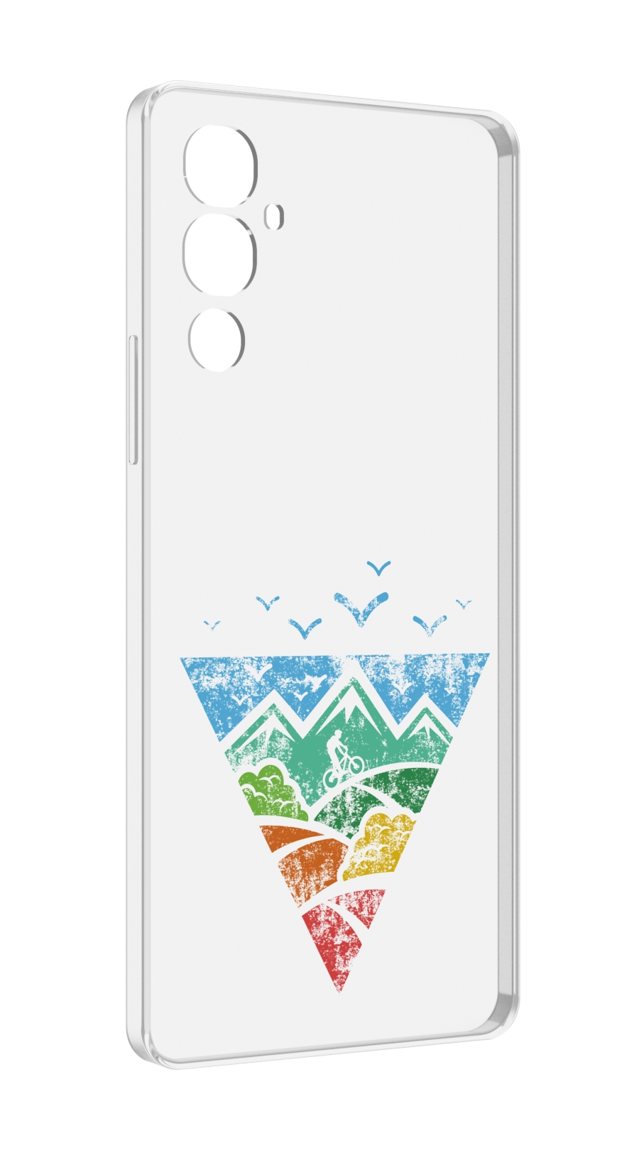 

Чехол MyPads Лес земля море чайки для Tecno Pova 4, Прозрачный, Tocco