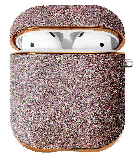 

Чехол пластиковый Kingxbar для Airpods 2 (38), разноцветные стразы, со шнурком
