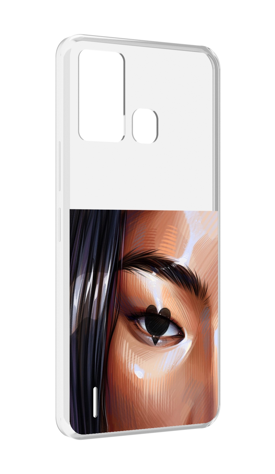 

Чехол MyPads зрачок-сердце женский для ITEL S16 / ITEL Vision 1 Pro, Прозрачный, Tocco