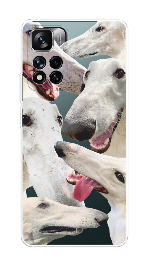 

Чехол на Xiaomi Redmi Note 11 Pro Plus 5G "Собака с длинным носом", Белый;бежевый;розовый, 312150-1