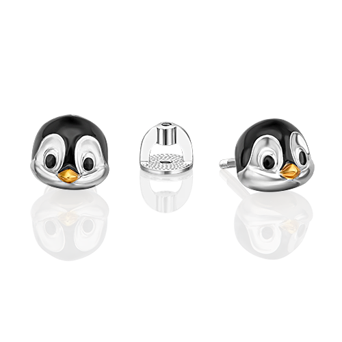 

Серьги пусеты из серебра PLATINA jewelry 02-5151, эмаль, 02-5151