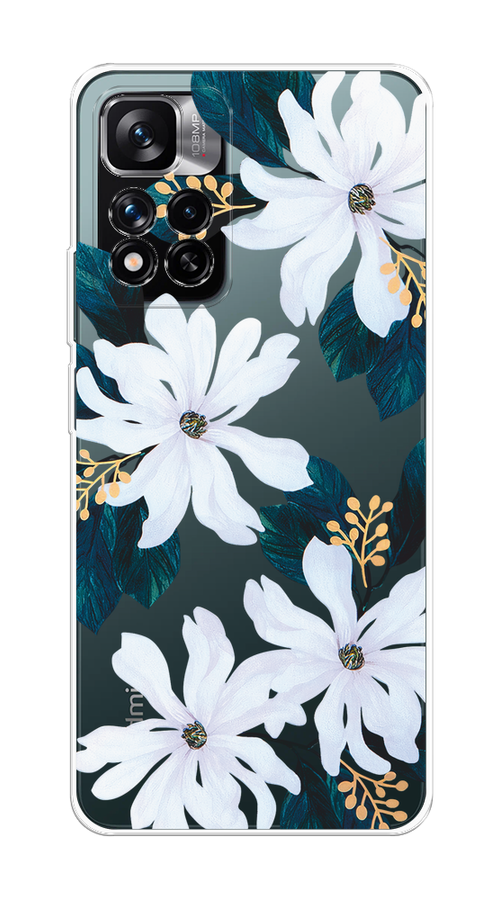 

Чехол на Xiaomi Redmi Note 11 Pro Plus 5G "Delilah Flower", Зеленый;белый, 312150-1