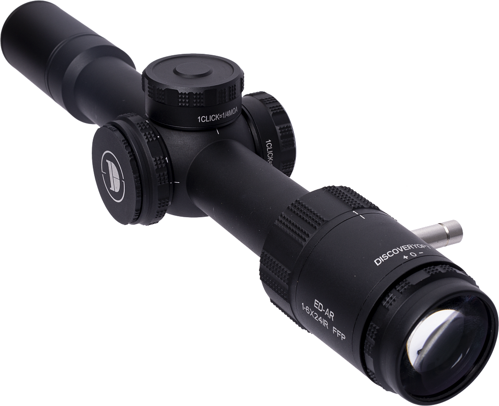 

Прицел Discovery оптический ED 1-6X24IR 30мм кольца на weaver в комплекте, Черный, ED 1-6X24IR