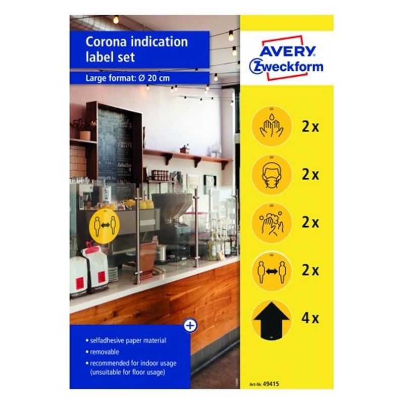 

Этикетки Avery Zweckform Corona Indication, круглые, Желтый