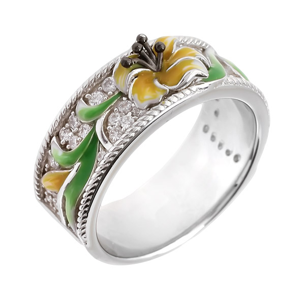 

Кольцо из серебра с фианитом р. 18 Balex Jewellery 1452920005, 1452920005