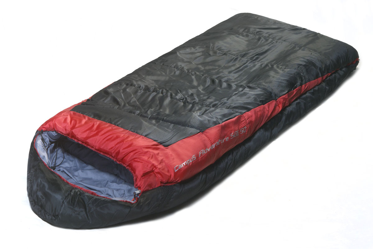 Спальный мешок Campus Adventure 500 SQ black/red, левый/правый