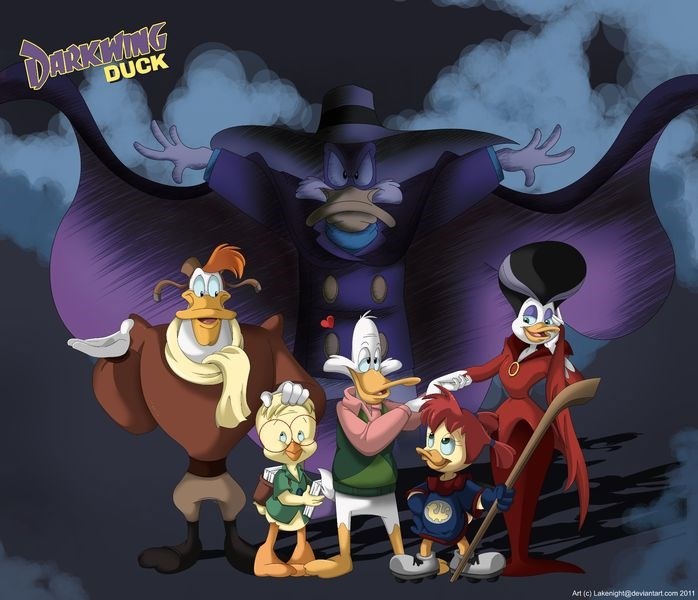 

Постер к мультфильму "Черный Плащ" (Darkwing Duck) Оригинальный 96,5x81,3 см