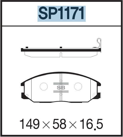 

Тормозные колодки Sangsin brake передние для SsangYong Actyon Kyron 05-, Rexton 12- SP1171