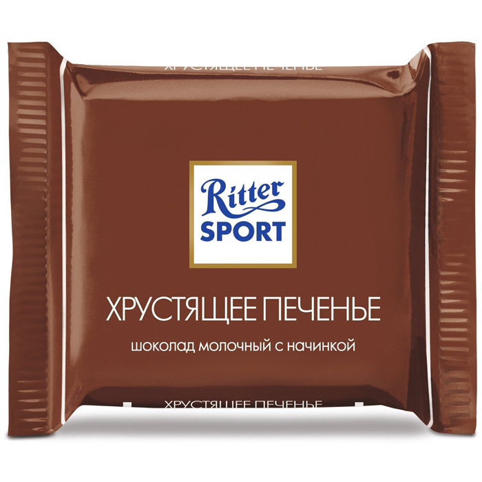 фото Шоколад ritter sport молочный хрустящее печенье 500 г