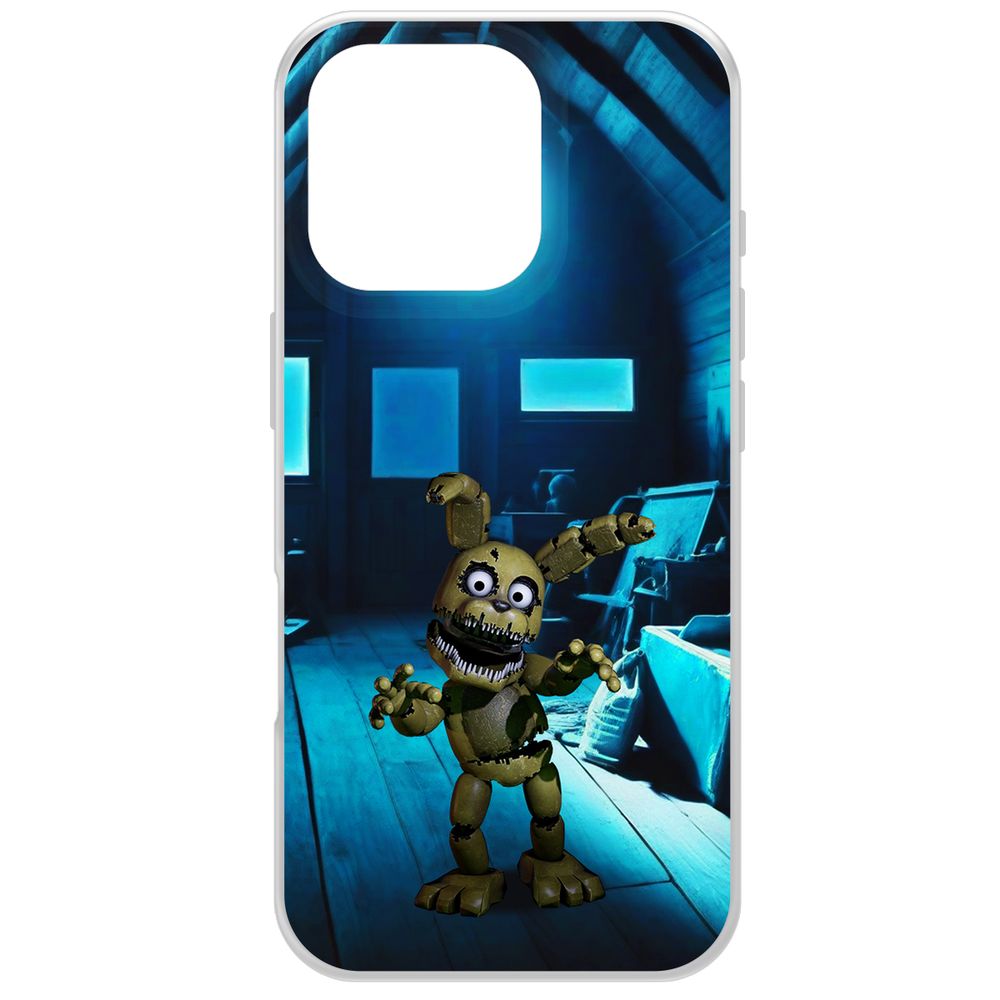 

Чехол-накладка Krutoff Clear Case ФНАФ - Плюштрап для iPhone 16 Pro, Прозрачный