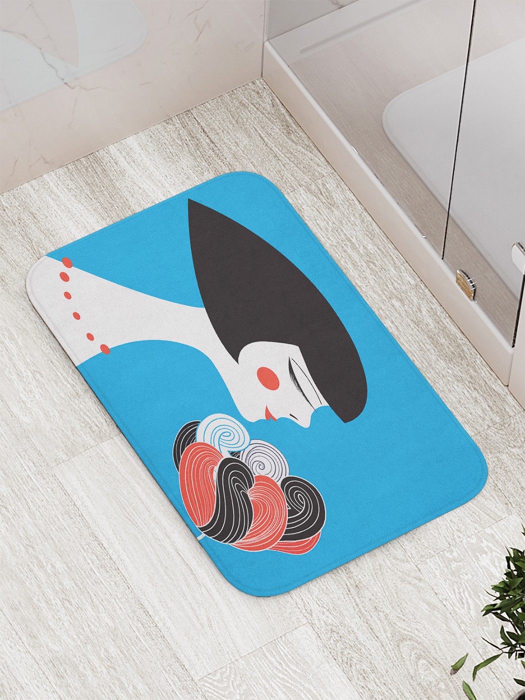 

Коврик противоскользящий для ванной, сауны, бассейна, 77х52 см bath_74083 JoyArty