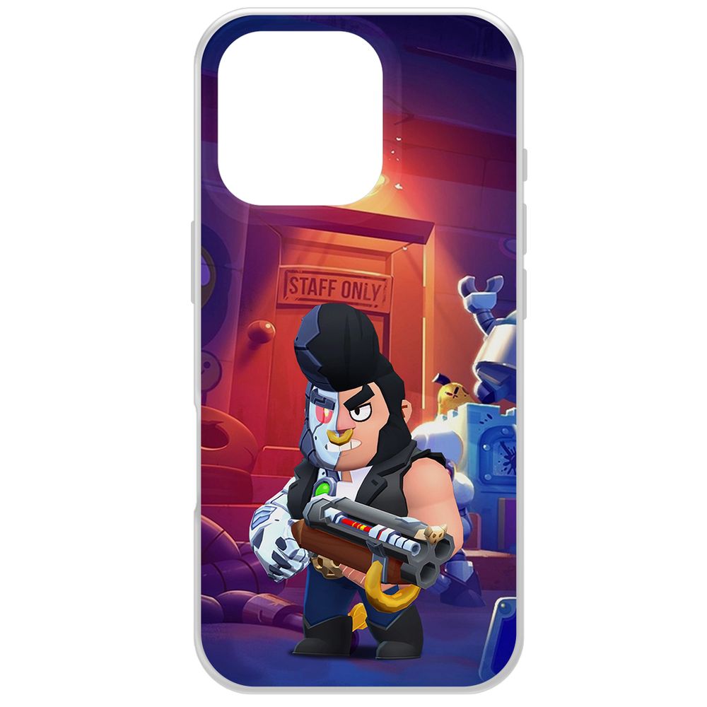 

Чехол-накладка Krutoff Clear Case Brawl Stars-Б-800 для iPhone 16 Pro, Прозрачный