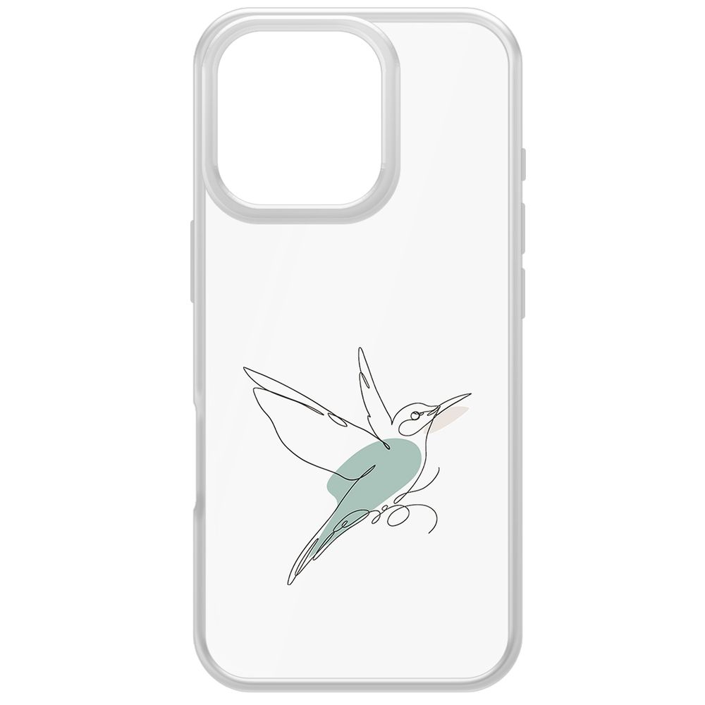 

Чехол-накладка Krutoff Clear Case Легкость для iPhone 16 Pro, Прозрачный