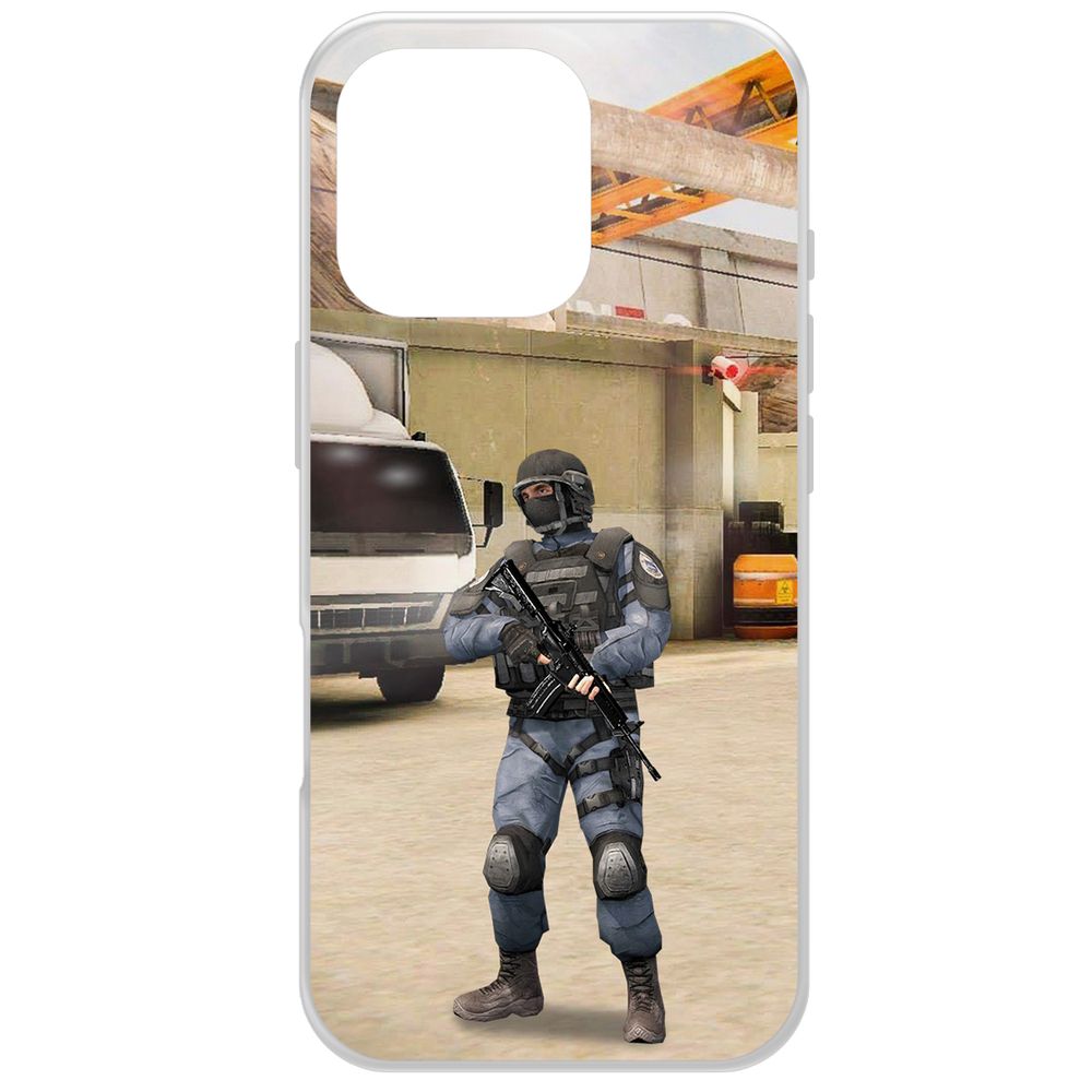 

Чехол-накладка Krutoff Clear Case Cтандофф 2 (Standoff 2) - GIGN для iPhone 16 Pro, Прозрачный