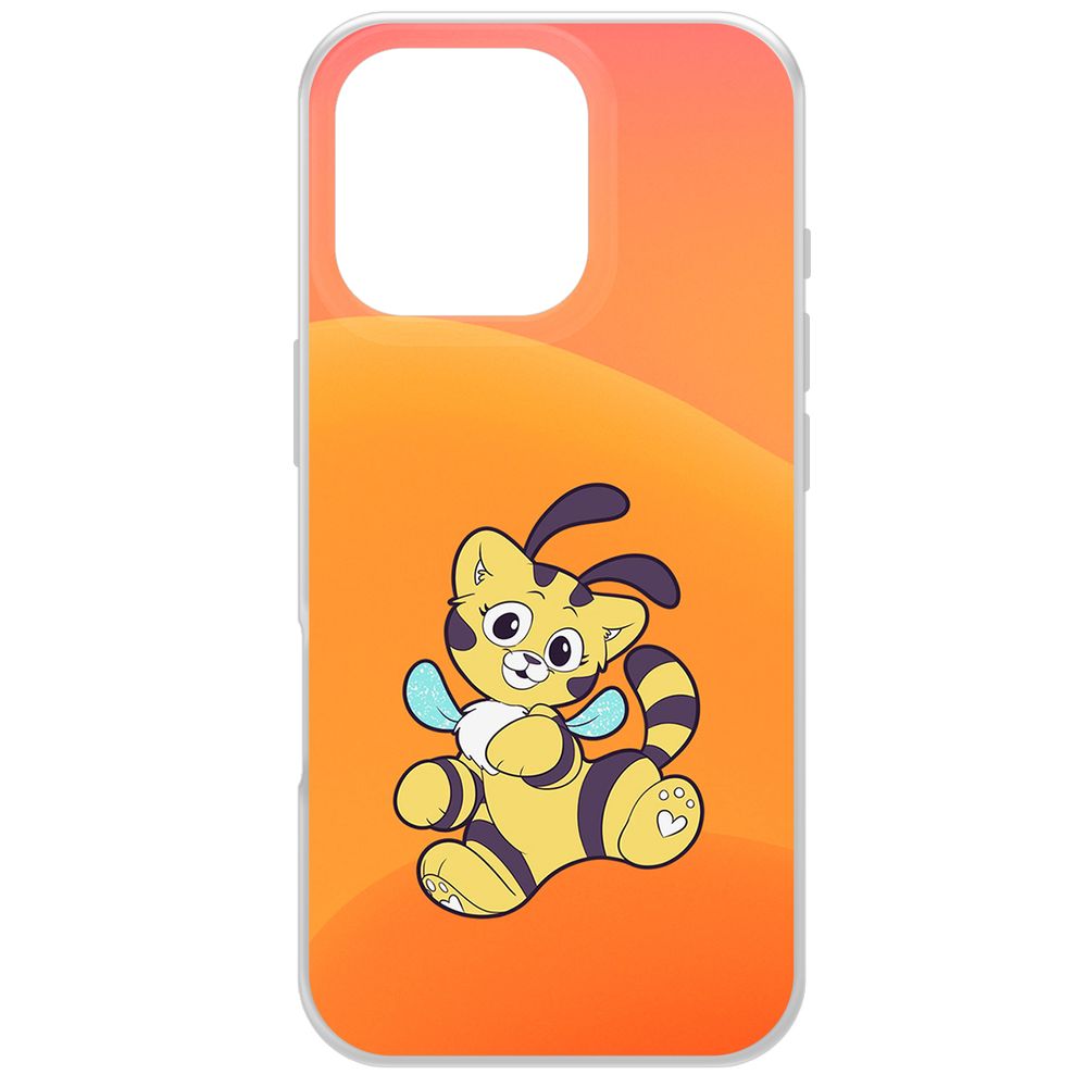 

Чехол-накладка Krutoff Clear Case Хаги Ваги - Кошка-Пчёлка для iPhone 16 Pro, Прозрачный