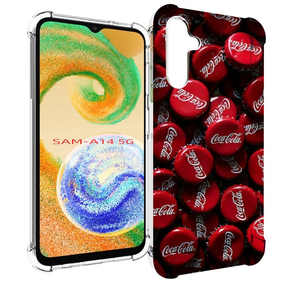 

Чехол MyPads крышки от кокаколы для Samsung Galaxy A14 5G, Прозрачный, Tocco