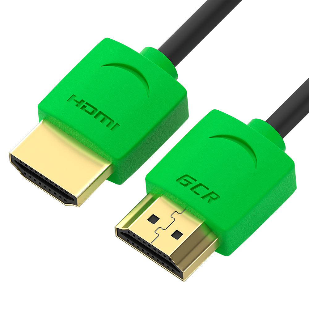 

Кабель GCR HDMI - HDMI, 2м черный, зеленый (GCR-51582), GCR-HM502
