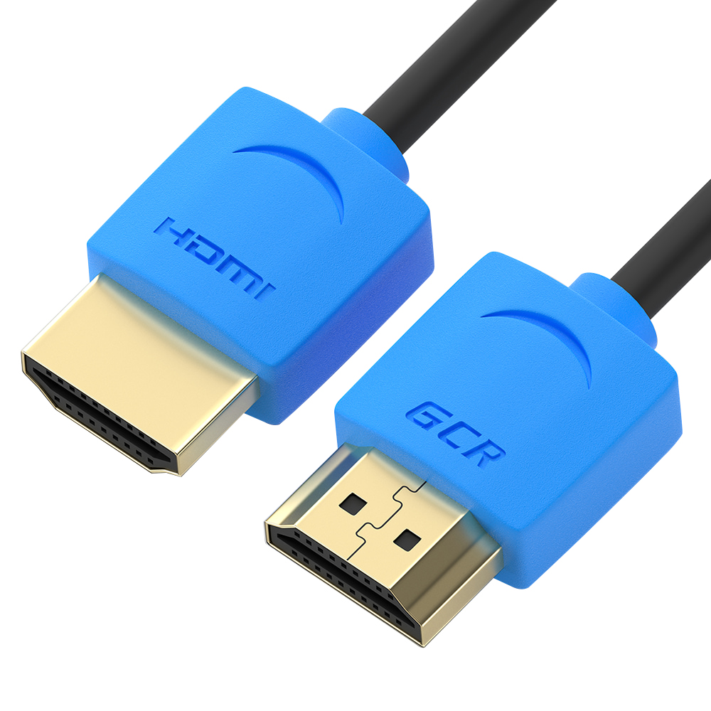 фото Кабель gcr hdmi - hdmi, 1м черный, синий (gcr-51587)