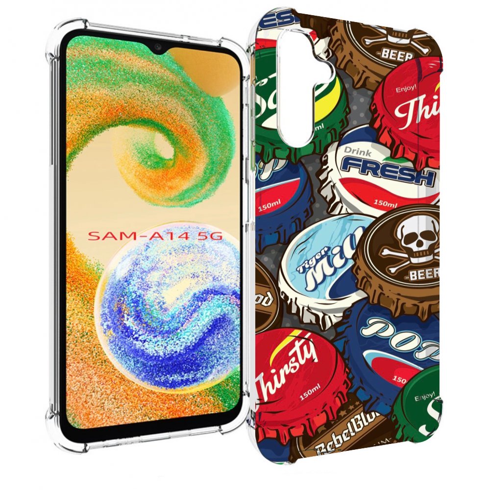 

Чехол MyPads крышки от баночек для Samsung Galaxy A14 5G, Прозрачный, Tocco