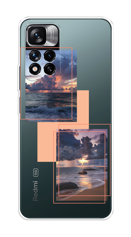 

Чехол на Xiaomi Redmi Note 11 Pro Plus 5G "Sky collage", Розовый;прозрачный;синий, 312150-1