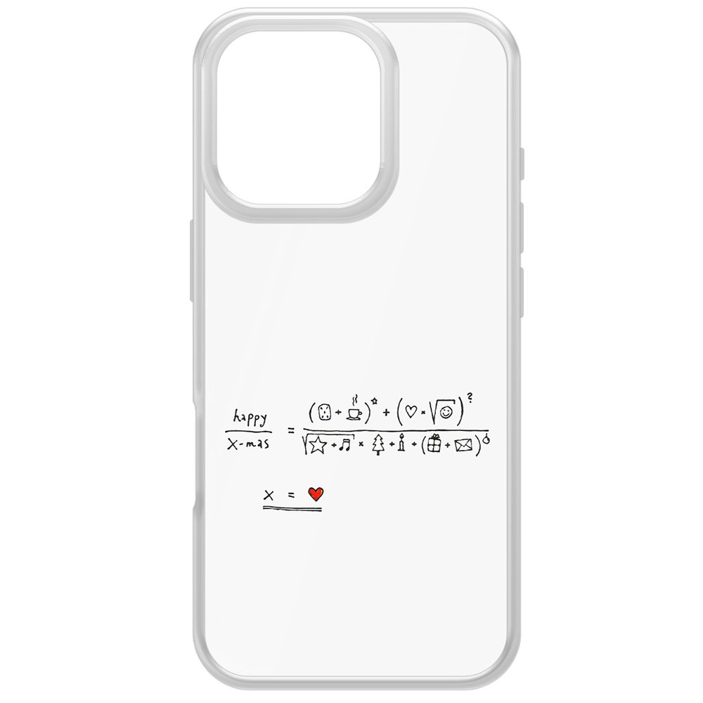 

Чехол-накладка Krutoff Clear Case Праздничная формула для iPhone 16 Pro, Прозрачный
