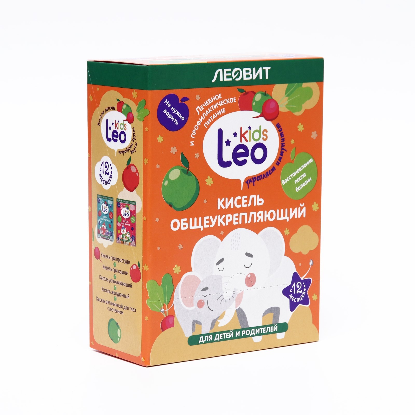 

Кисель Leo Kids Леовит общеукрепляющий, 5 пакетов по 12 г