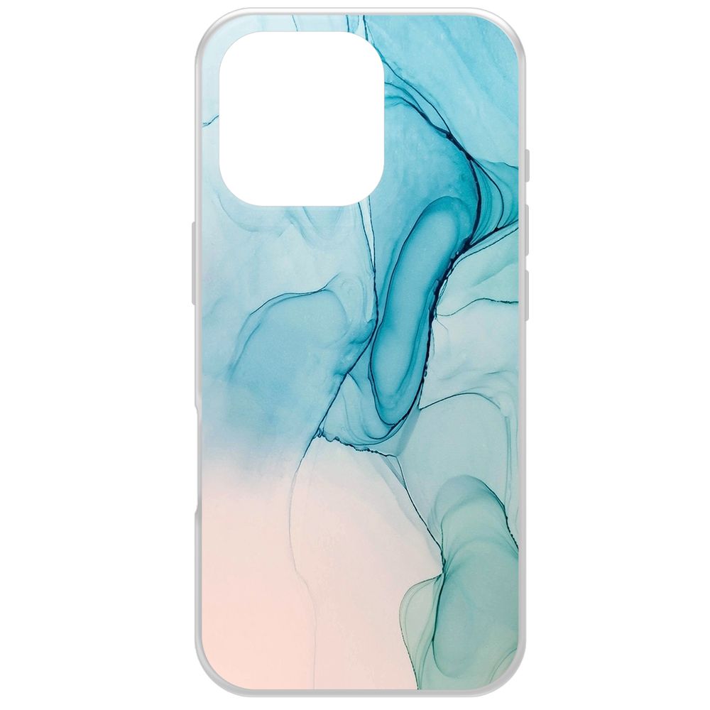 

Чехол-накладка Krutoff Clear Case Абстракт разводы для iPhone 16 Pro, Прозрачный