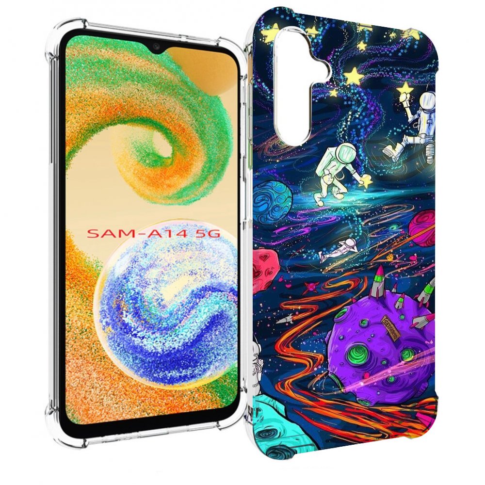

Чехол MyPads красочный космос для Samsung Galaxy A14 5G, Прозрачный, Tocco
