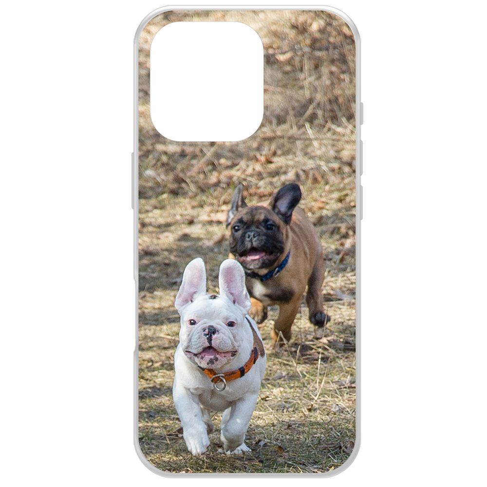 

Чехол-накладка Krutoff Clear Case Догонялки для iPhone 16 Pro, Прозрачный