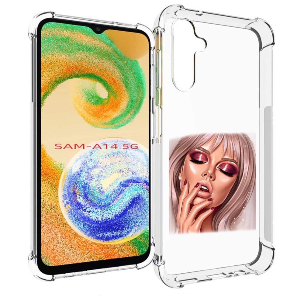 

Чехол MyPads красивый-портрет-девушки женский для Samsung Galaxy A14 5G, Прозрачный, Tocco