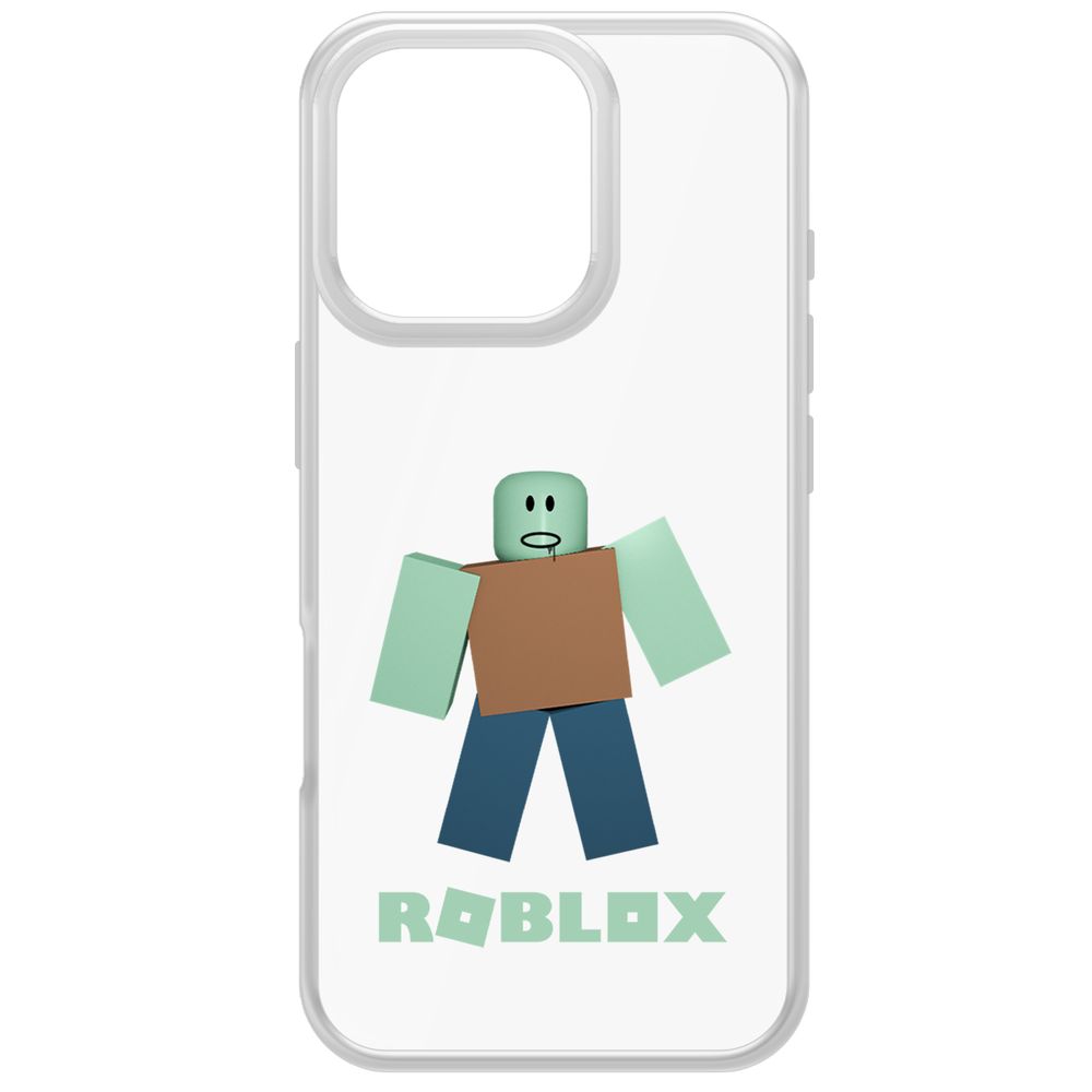 

Чехол-накладка Krutoff Clear Case Roblox-Зомби для iPhone 16 Pro, Прозрачный