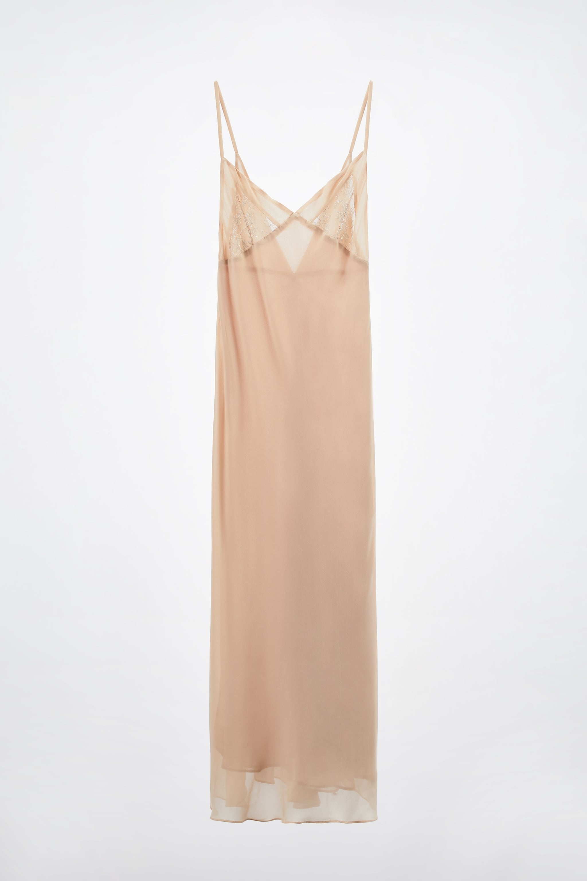 Платье женское ZARA 02233819 бежевое XL (доставка из-за рубежа)