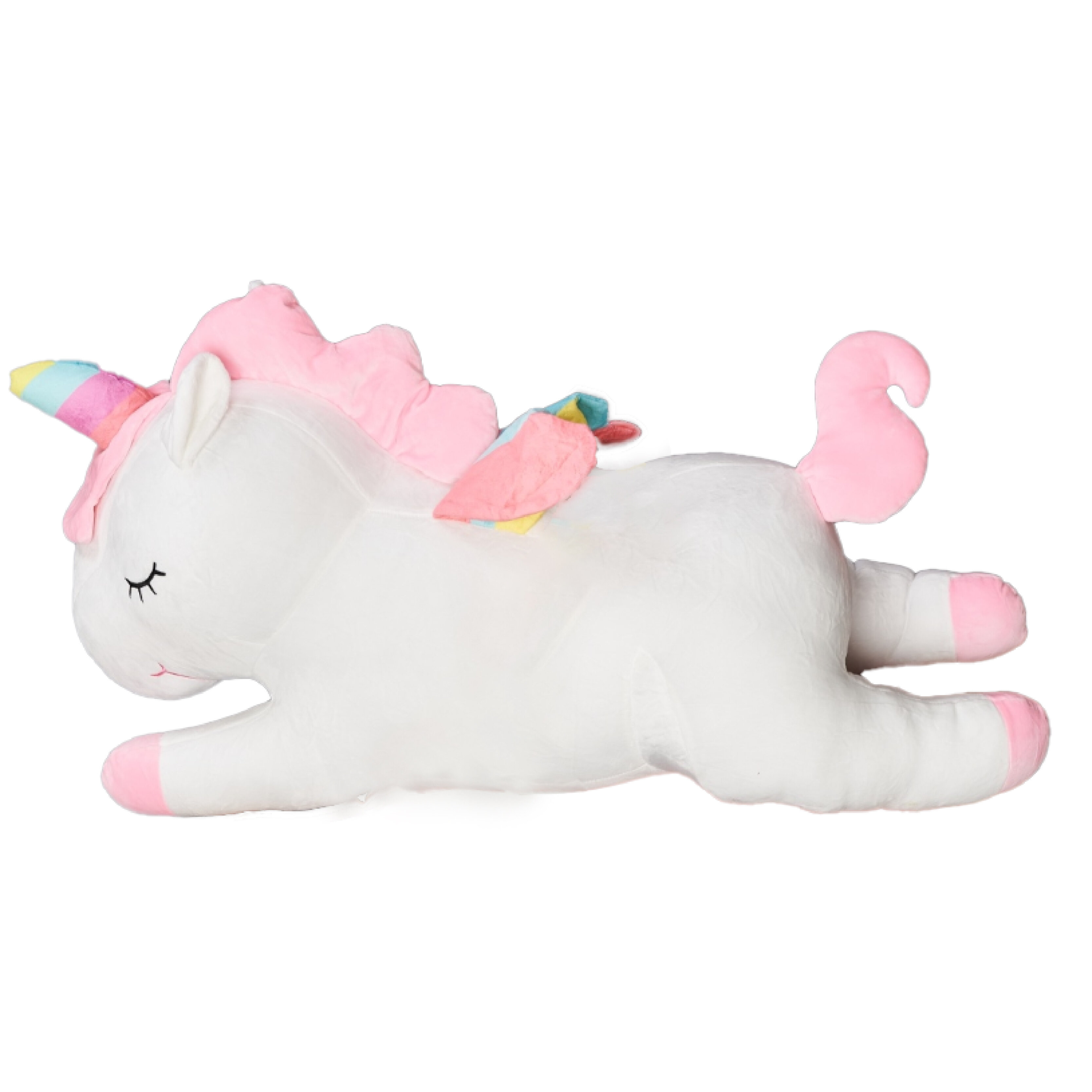 Мягкая игрушка La-LaLand Единорог Спящий, белый, 60 см