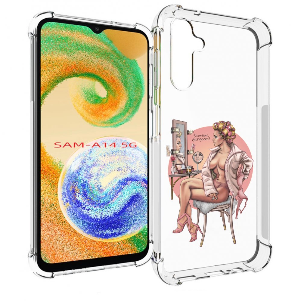 

Чехол MyPads красивая-девушка-с-зеркалом женский для Samsung Galaxy A14 5G, Прозрачный, Tocco