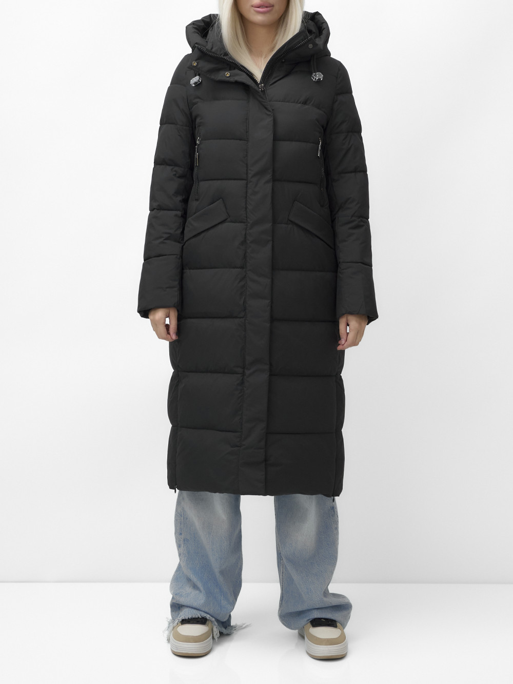 

Пальто женское NoBrand AD9610 черное L, Черный, AD9610